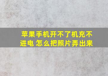 苹果手机开不了机充不进电 怎么把照片弄出来